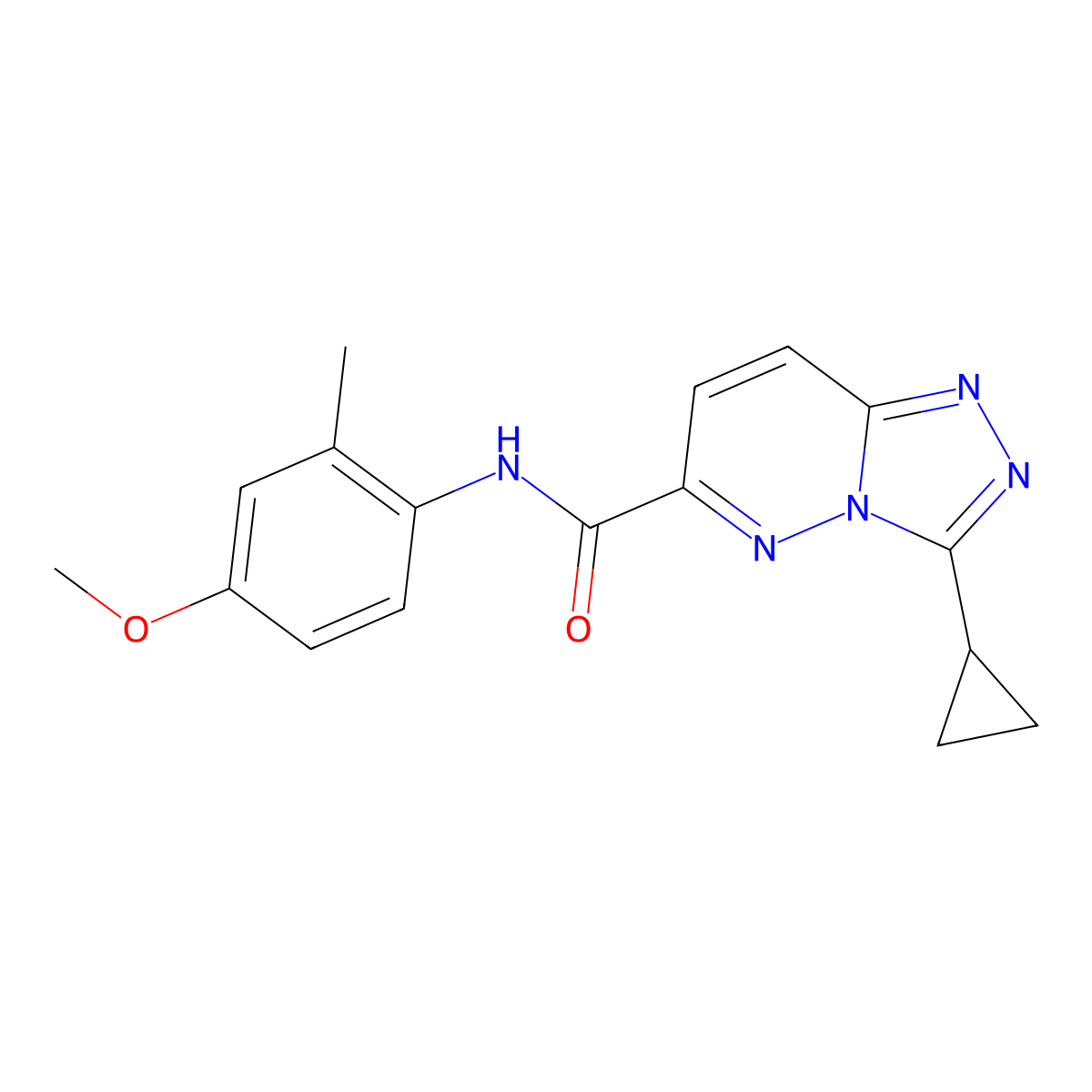 3-cyclopropyl-N-(4-methoxy-2-methylphenyl)-[1,2,4]triazolo[4,3-b]pyridazine-6-carboxamide molecular structure, CAS 2549052-41-5