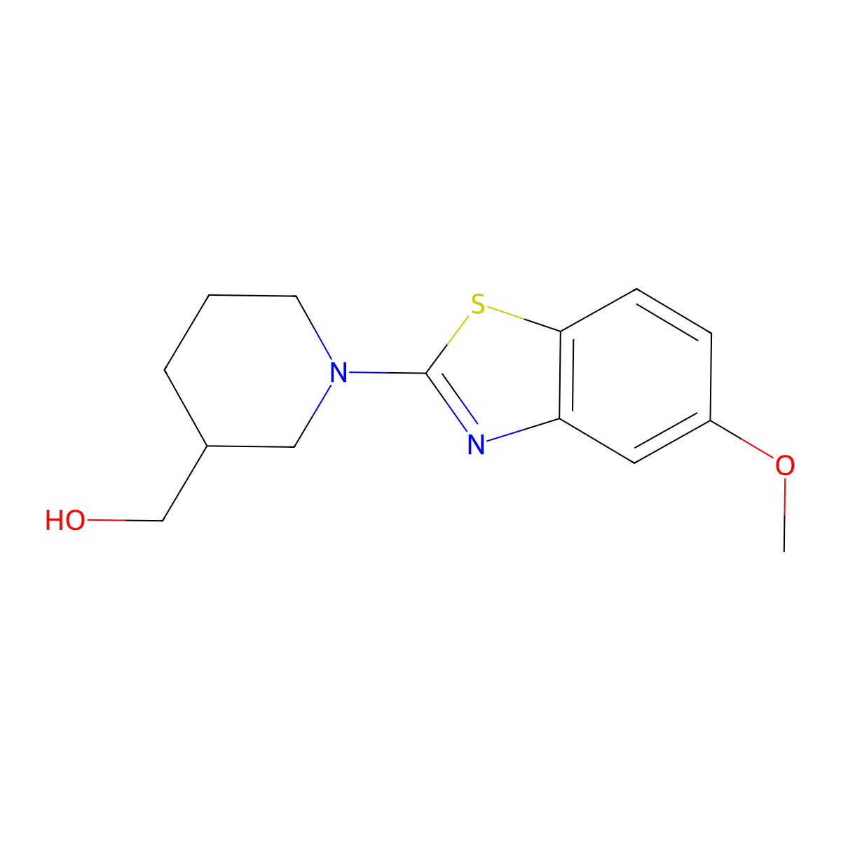 [1-(5-Methoxy-1,3-benzothiazol-2-yl)piperidin-3-yl]methanol molecular structure, CAS 2549053-07-6