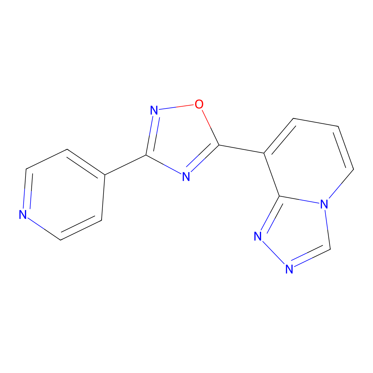 4-(5-{[1,2,4]Triazolo[4,3-a]pyridin-8-yl}-1,2,4-oxadiazol-3-yl)pyridine molecular structure, CAS 2549053-15-6