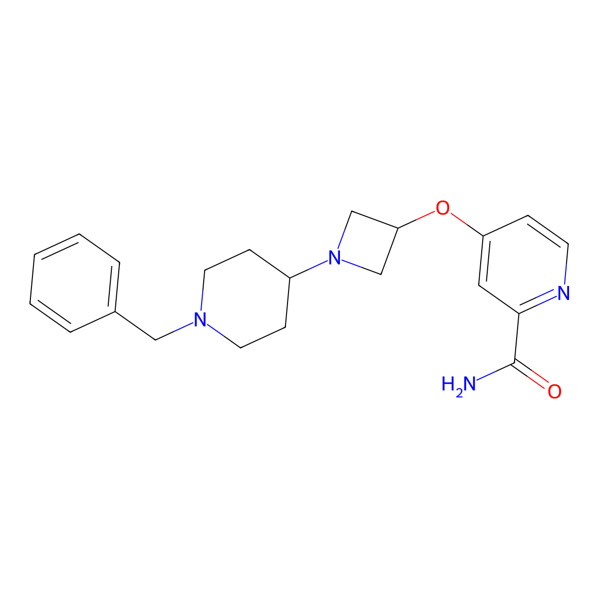 4-{[1-(1-Benzylpiperidin-4-yl)azetidin-3-yl]oxy}pyridine-2-carboxamide molecular structure, CAS 2549053-25-8