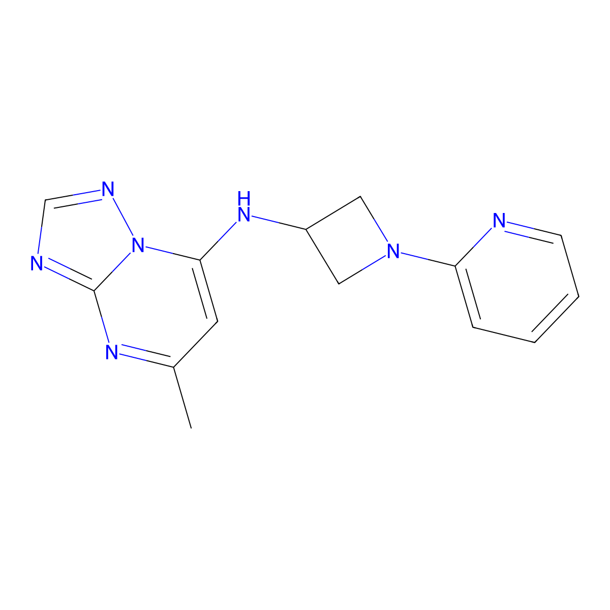 N-{5-methyl-[1,2,4]triazolo[1,5-a]pyrimidin-7-yl}-1-(pyridin-2-yl)azetidin-3-amine molecular structure, CAS 2549053-61-2