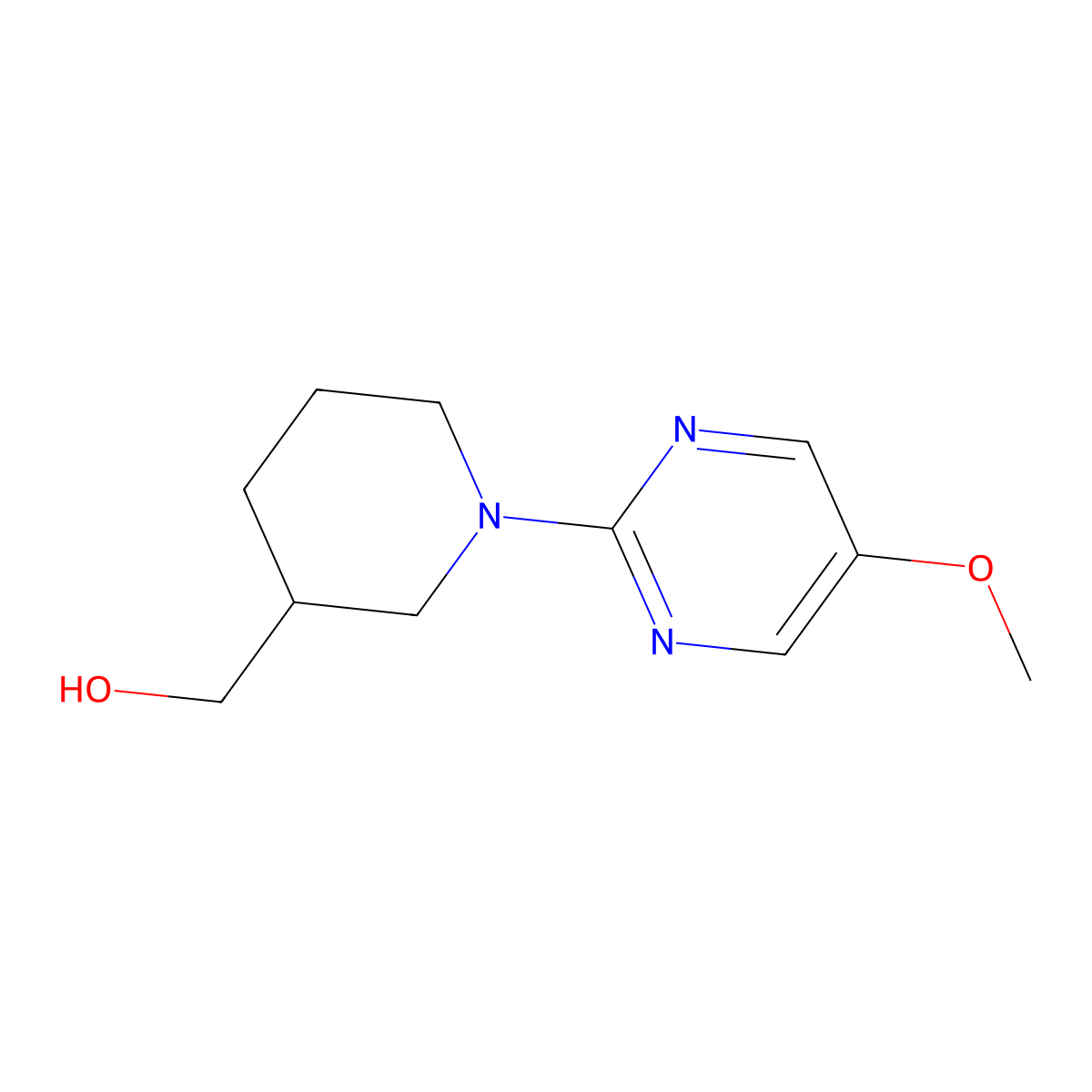 [1-(5-Methoxypyrimidin-2-yl)piperidin-3-yl]methanol molecular structure, CAS 2549054-27-3