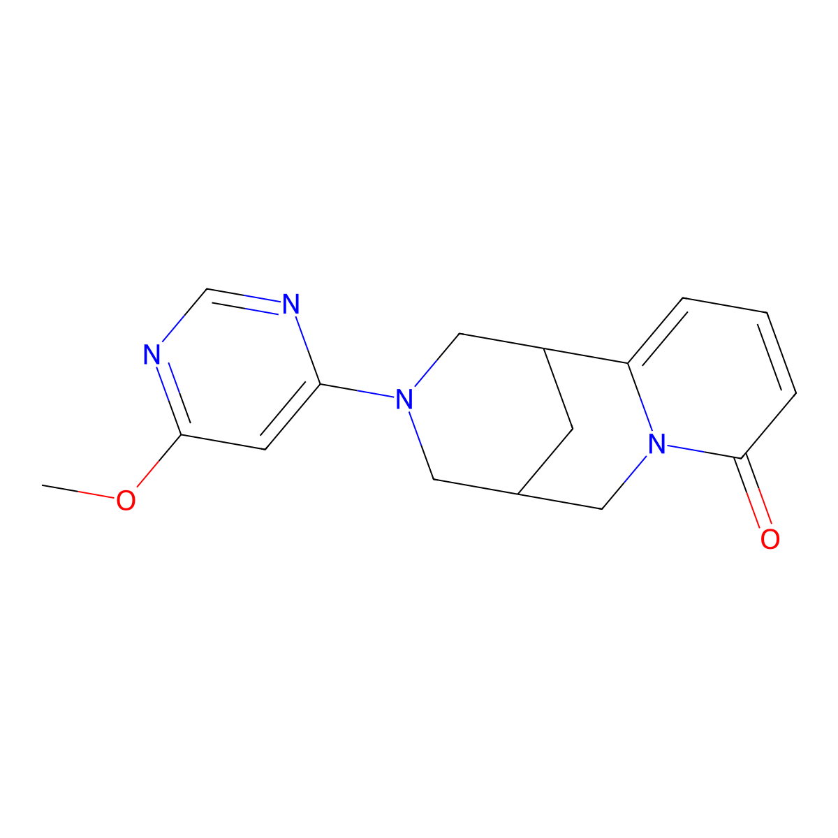 11-(6-Methoxypyrimidin-4-yl)-7,11-diazatricyclo[7.3.1.0^{2,7}]trideca-2,4-dien-6-one molecular structure, CAS 2549054-30-8
