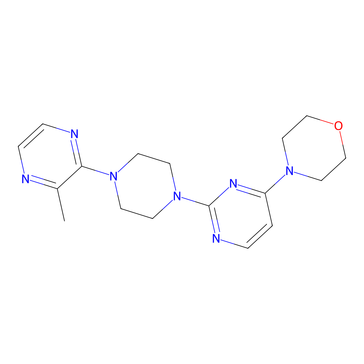 4-{2-[4-(3-Methylpyrazin-2-yl)piperazin-1-yl]pyrimidin-4-yl}morpholine molecular structure, CAS 2549054-41-1