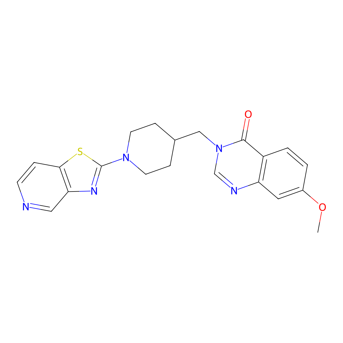 7-Methoxy-3-[(1-{[1,3]thiazolo[4,5-c]pyridin-2-yl}piperidin-4-yl)methyl]-3,4-dihydroquinazolin-4-one molecular structure, CAS 2549054-83-1