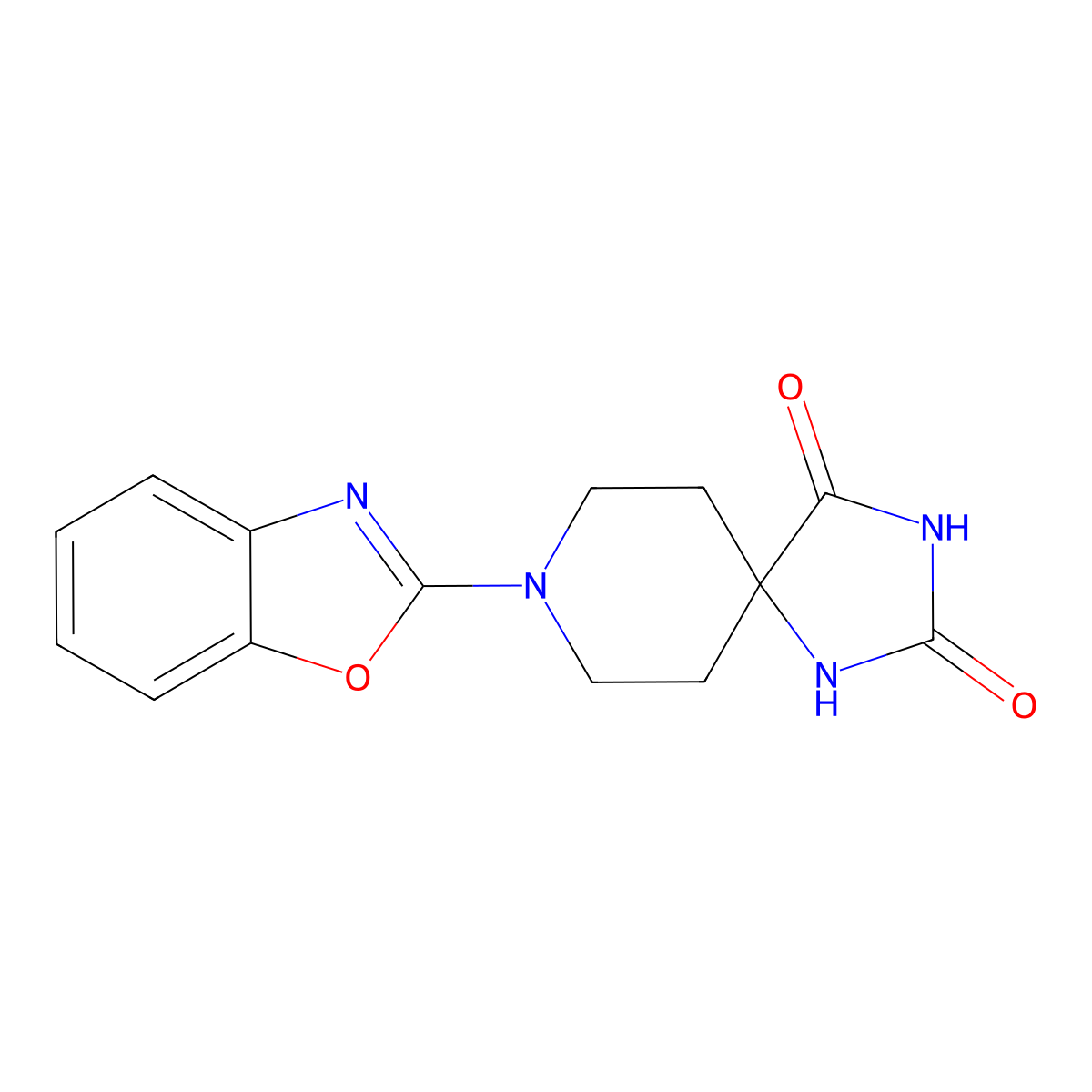 8-(1,3-Benzoxazol-2-yl)-1,3,8-triazaspiro[4.5]decane-2,4-dione molecular structure, CAS 2549054-84-2