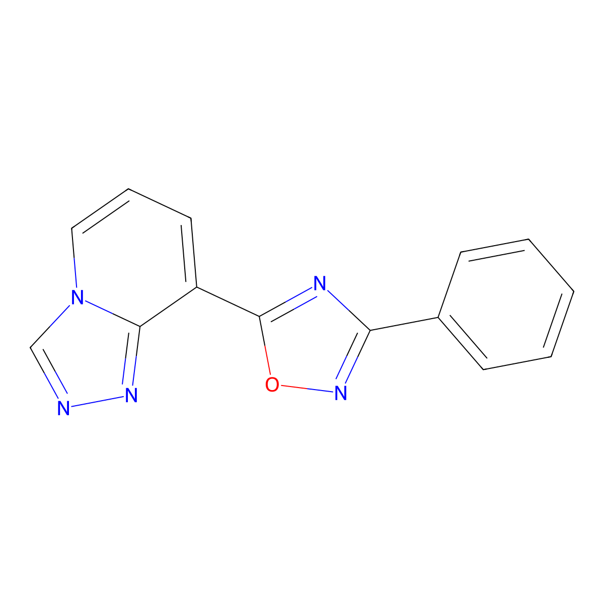 3-Phenyl-5-{[1,2,4]triazolo[4,3-a]pyridin-8-yl}-1,2,4-oxadiazole molecular structure, CAS 2549055-42-5