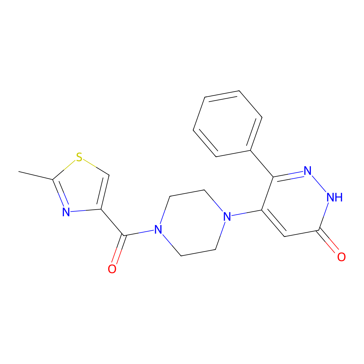 5-[4-(2-Methyl-1,3-thiazole-4-carbonyl)piperazin-1-yl]-6-phenyl-2,3-dihydropyridazin-3-one molecular structure, CAS 2549055-50-5
