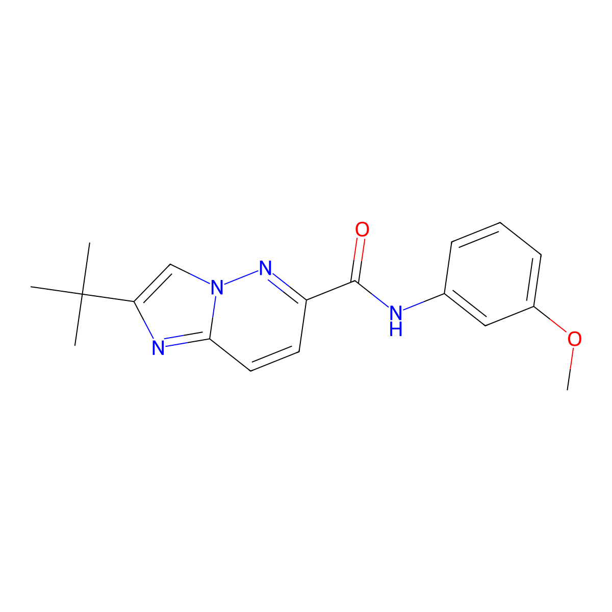 2-tert-butyl-N-(3-methoxyphenyl)imidazo[1,2-b]pyridazine-6-carboxamide molecular structure, CAS 2549055-67-4
