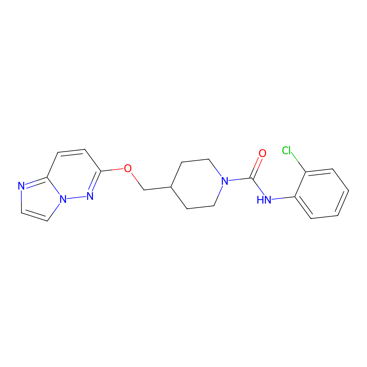 N-(2-chlorophenyl)-4-({imidazo[1,2-b]pyridazin-6-yloxy}methyl)piperidine-1-carboxamide molecular structure, CAS 2549055-69-6