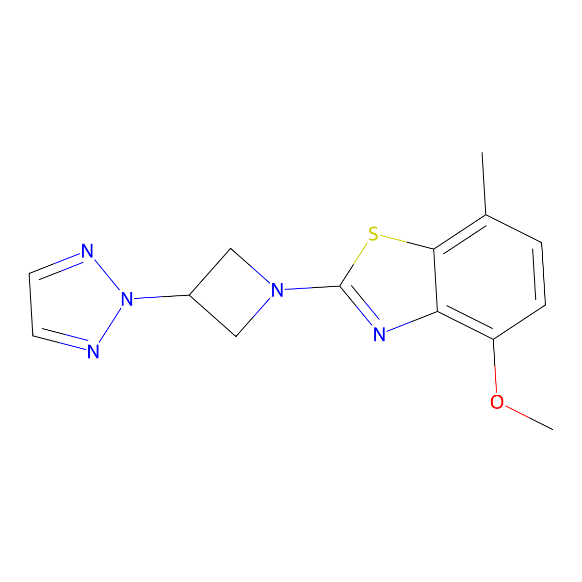 4-methoxy-7-methyl-2-[3-(2H-1,2,3-triazol-2-yl)azetidin-1-yl]-1,3-benzothiazole molecular structure, CAS 2549055-82-3