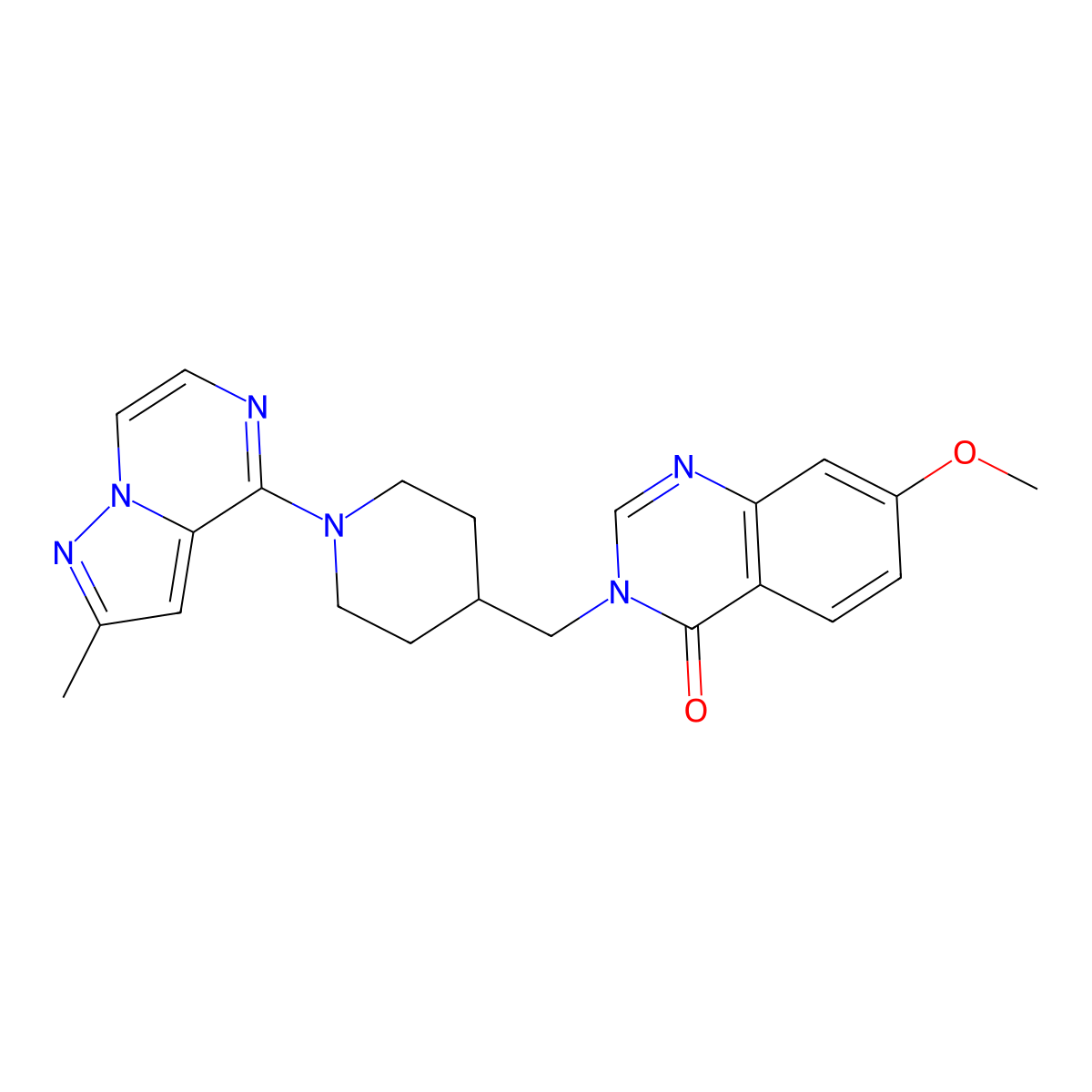 7-Methoxy-3-[(1-{2-methylpyrazolo[1,5-a]pyrazin-4-yl}piperidin-4-yl)methyl]-3,4-dihydroquinazolin-4-one molecular structure, CAS 2549055-93-6