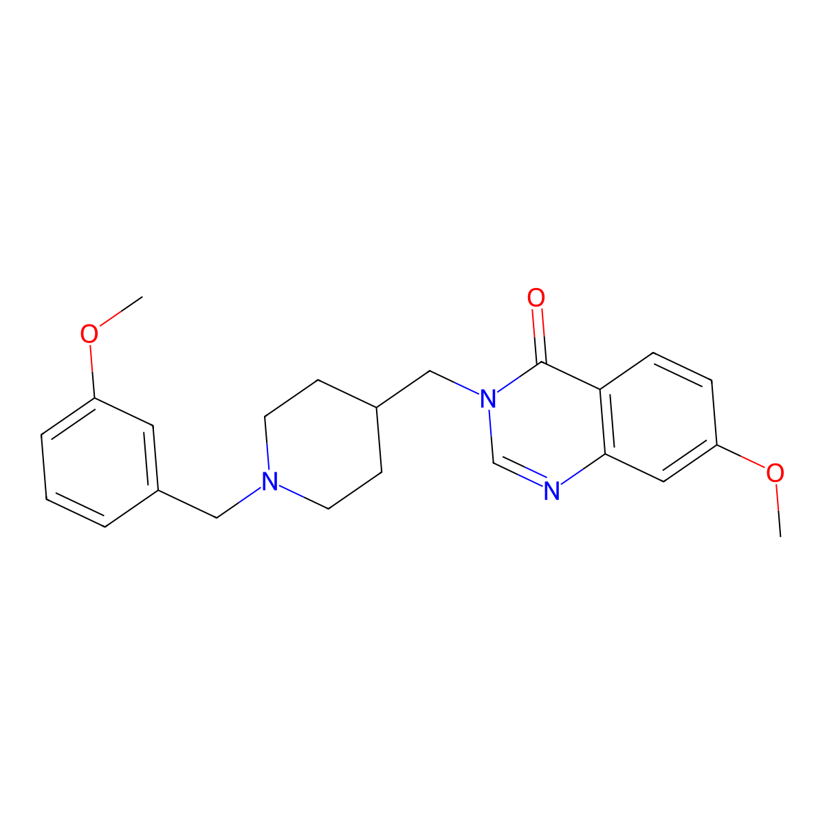 7-Methoxy-3-({1-[(3-methoxyphenyl)methyl]piperidin-4-yl}methyl)-3,4-dihydroquinazolin-4-one molecular structure, CAS 2549056-31-5