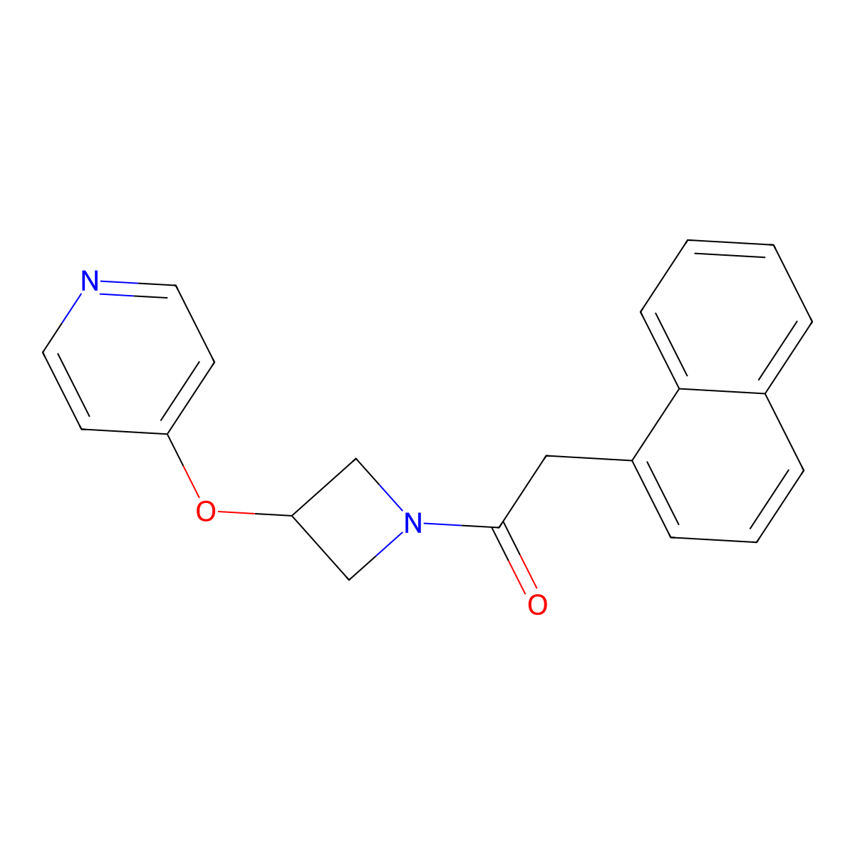 2-(Naphthalen-1-yl)-1-[3-(pyridin-4-yloxy)azetidin-1-yl]ethan-1-one molecular structure, CAS 2549056-68-8
