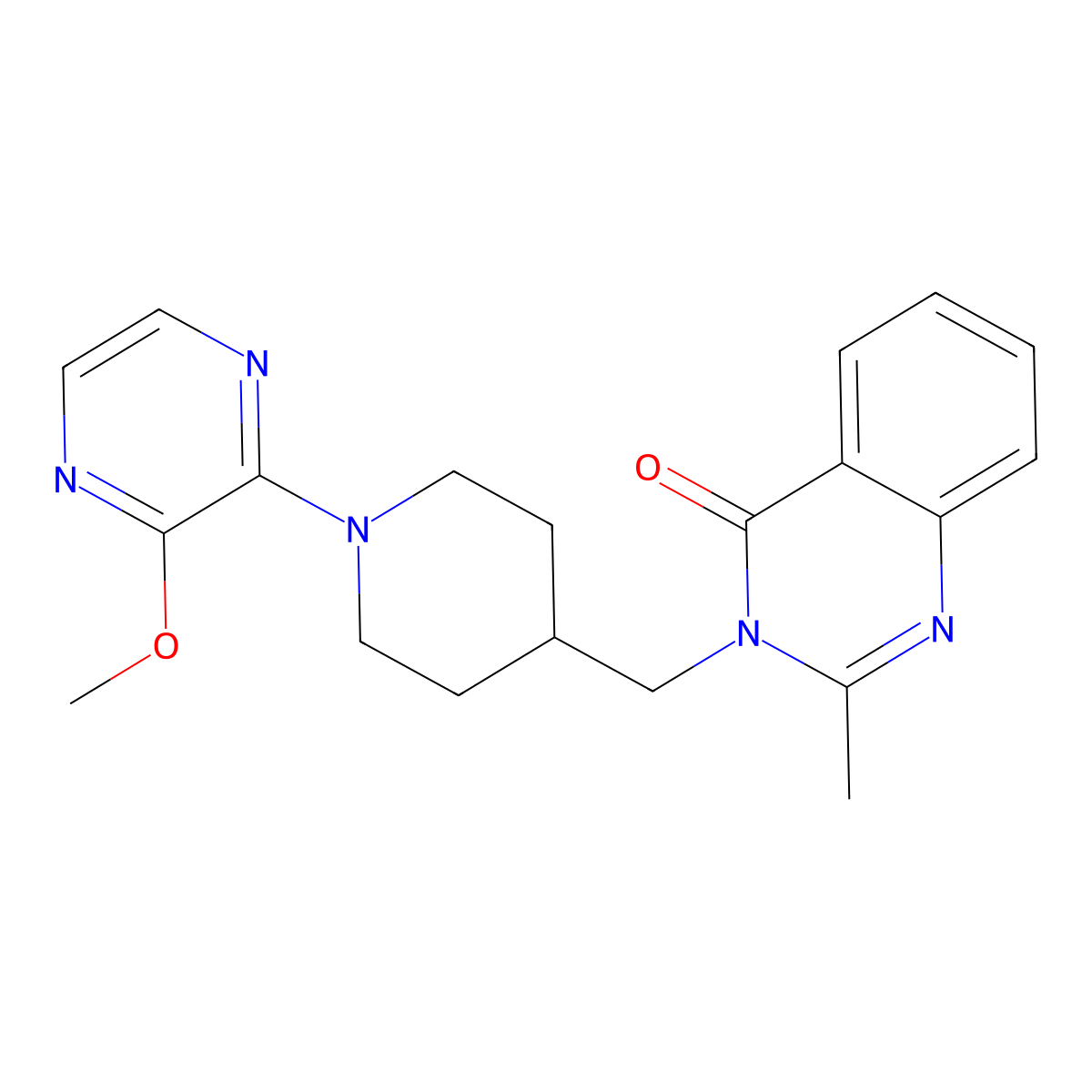 3-{[1-(3-Methoxypyrazin-2-yl)piperidin-4-yl]methyl}-2-methyl-3,4-dihydroquinazolin-4-one molecular structure, CAS 2549056-76-8