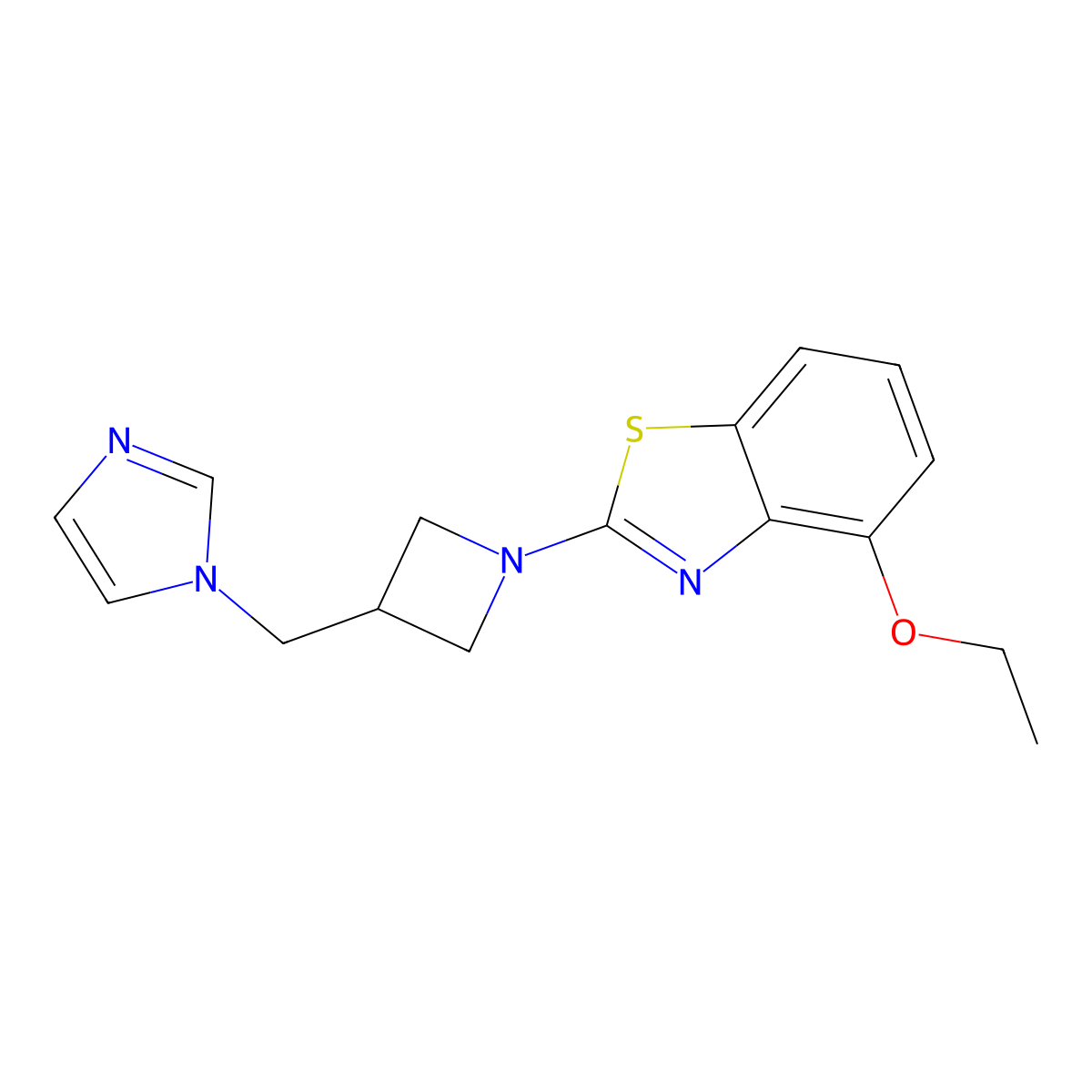 4-ethoxy-2-{3-[(1H-imidazol-1-yl)methyl]azetidin-1-yl}-1,3-benzothiazole molecular structure, CAS 2549062-40-8