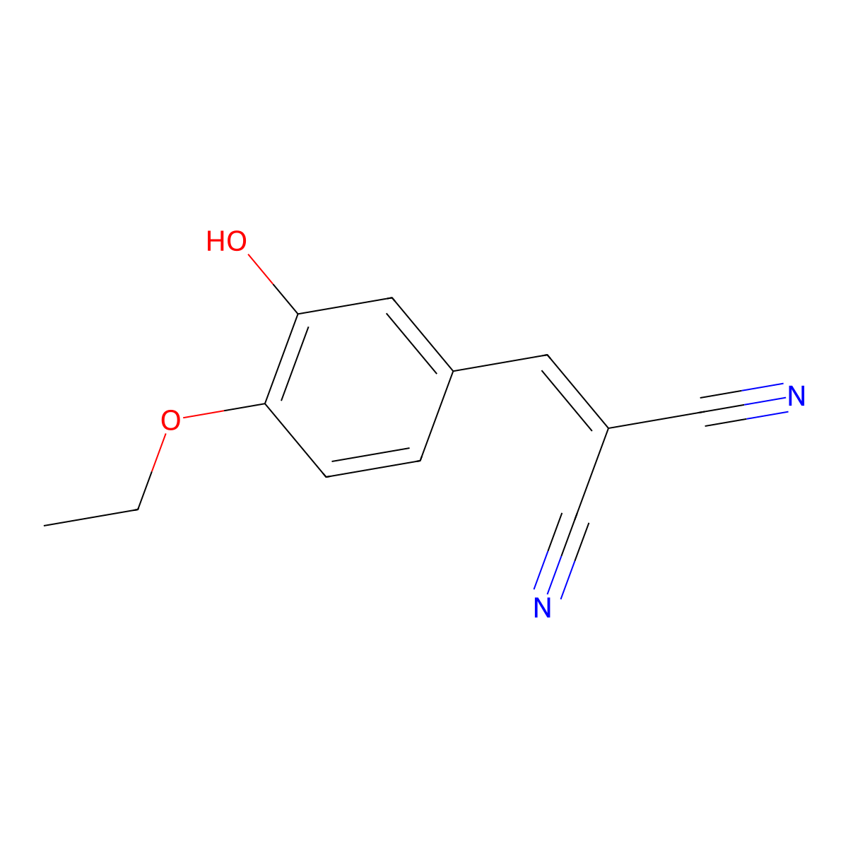 2-[(4-Ethoxy-3-hydroxyphenyl)methylidene]propanedinitrile molecular structure, CAS 2549062-99-7