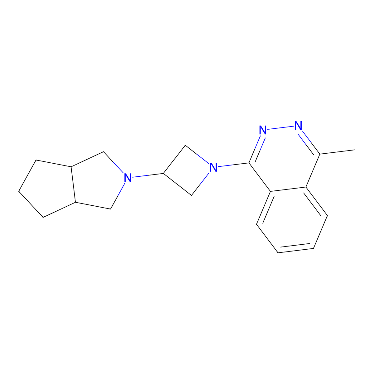 1-Methyl-4-(3-{octahydrocyclopenta[c]pyrrol-2-yl}azetidin-1-yl)phthalazine molecular structure, CAS 2549063-11-6