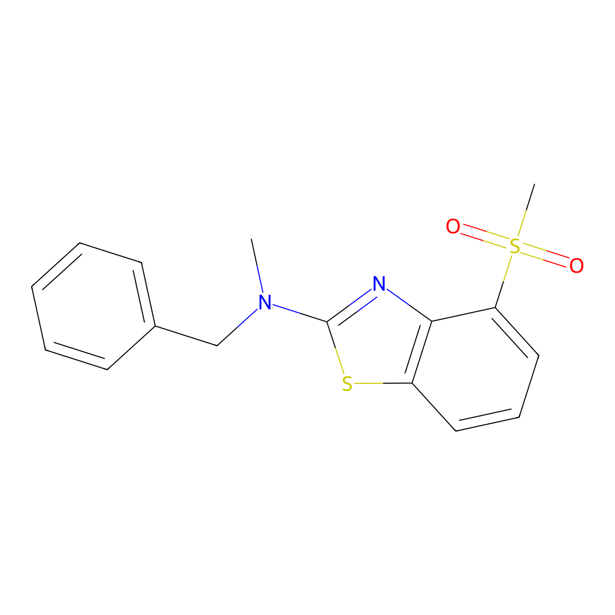 N-benzyl-4-methanesulfonyl-N-methyl-1,3-benzothiazol-2-amine molecular structure, CAS 2549063-89-8
