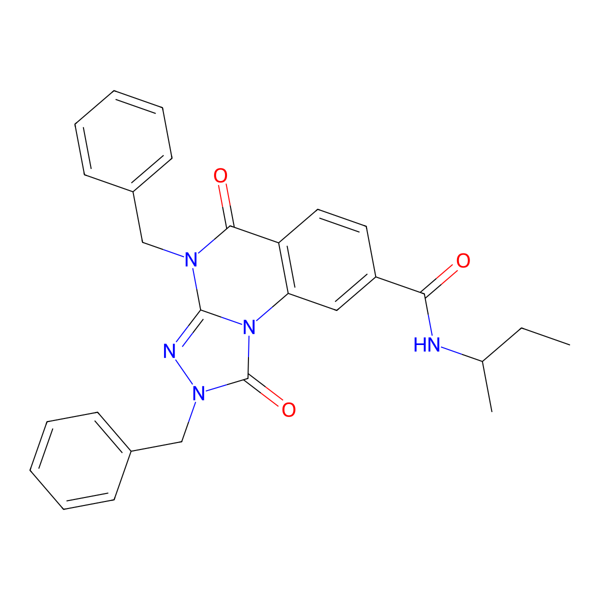 2,4-dibenzyl-N-(butan-2-yl)-1,5-dioxo-1H,2H,4H,5H-[1,2,4]triazolo[4,3-a]quinazoline-8-carboxamide molecular structure, CAS 2549063-90-1