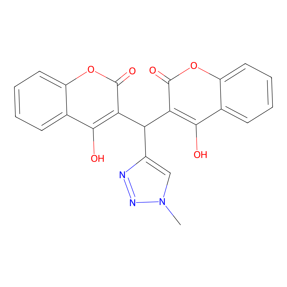 4-hydroxy-3-[(4-hydroxy-2-oxo-2H-chromen-3-yl)(1-methyl-1H-1,2,3-triazol-4-yl)methyl]-2H-chromen-2-one molecular structure, CAS 2549064-11-9