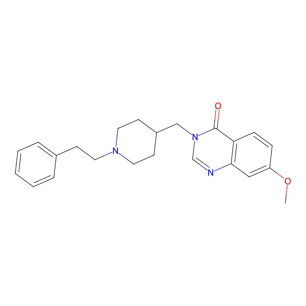 7-Methoxy-3-{[1-(2-phenylethyl)piperidin-4-yl]methyl}-3,4-dihydroquinazolin-4-one molecular structure, CAS 2549064-17-5