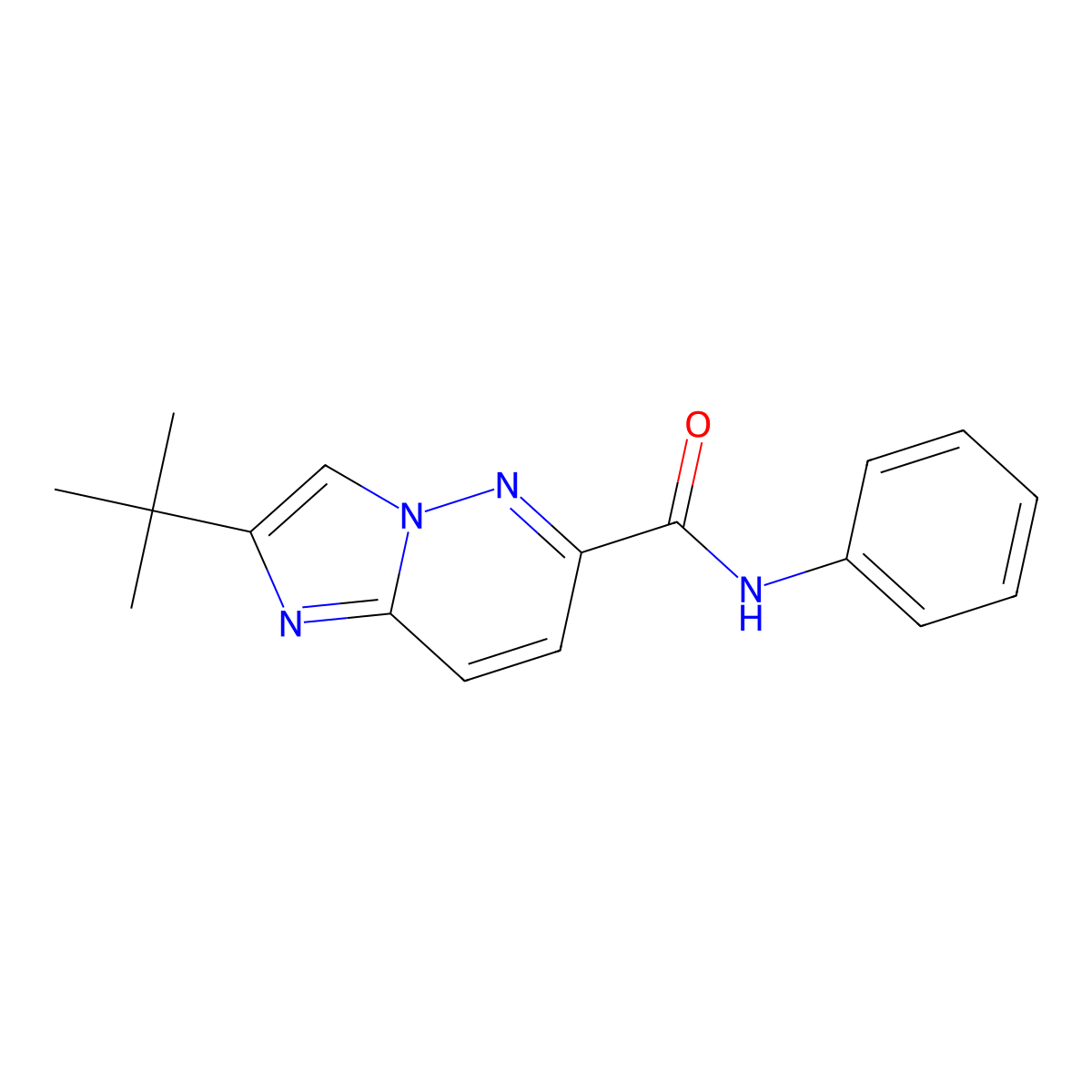 2-tert-butyl-N-phenylimidazo[1,2-b]pyridazine-6-carboxamide molecular structure, CAS 2549064-18-6