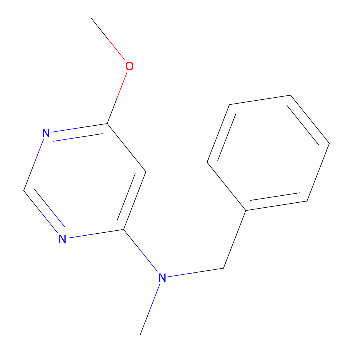 N-benzyl-6-methoxy-N-methylpyrimidin-4-amine molecular structure, CAS 2549064-40-4