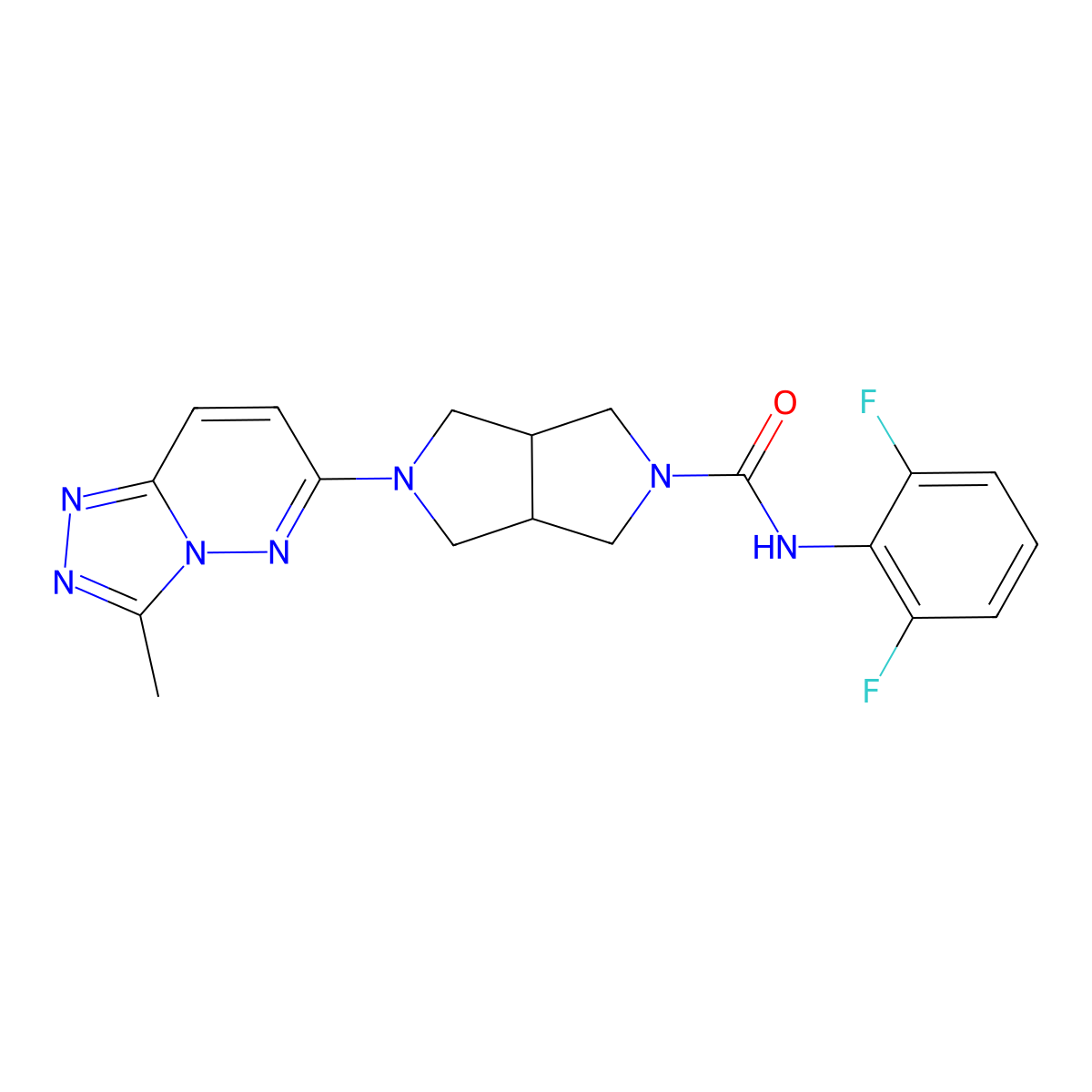N-(2,6-difluorophenyl)-5-{3-methyl-[1,2,4]triazolo[4,3-b]pyridazin-6-yl}-octahydropyrrolo[3,4-c]pyrrole-2-carboxamide molecular structure, CAS 2549064-74-4