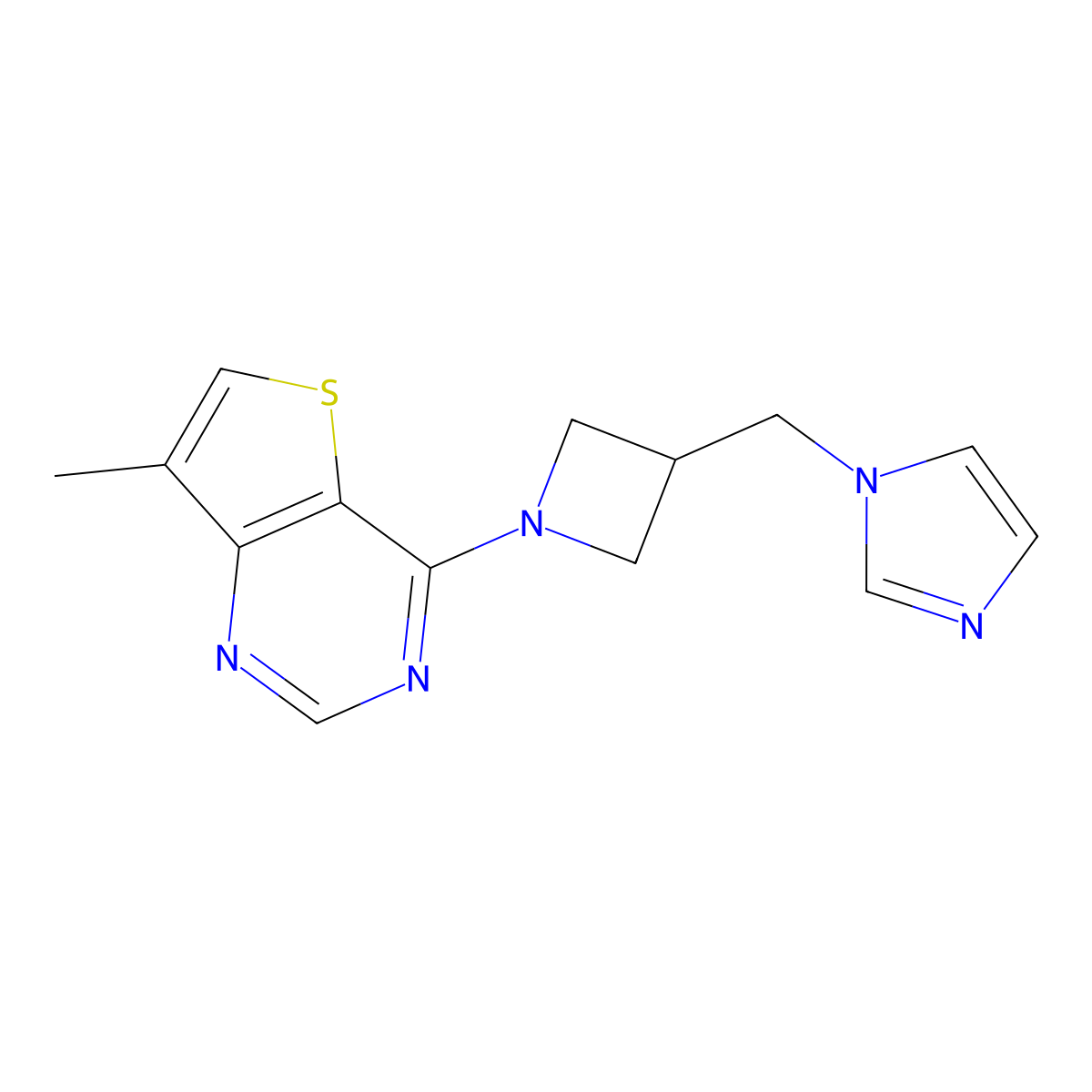 1-[(1-{7-methylthieno[3,2-d]pyrimidin-4-yl}azetidin-3-yl)methyl]-1H-imidazole molecular structure, CAS 2549065-00-9