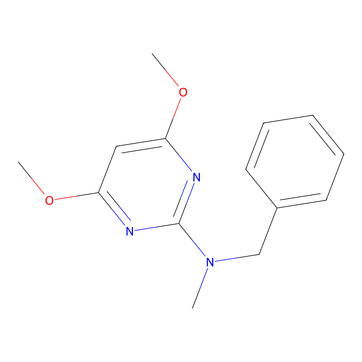 N-benzyl-4,6-dimethoxy-N-methylpyrimidin-2-amine molecular structure, CAS 2549065-17-8
