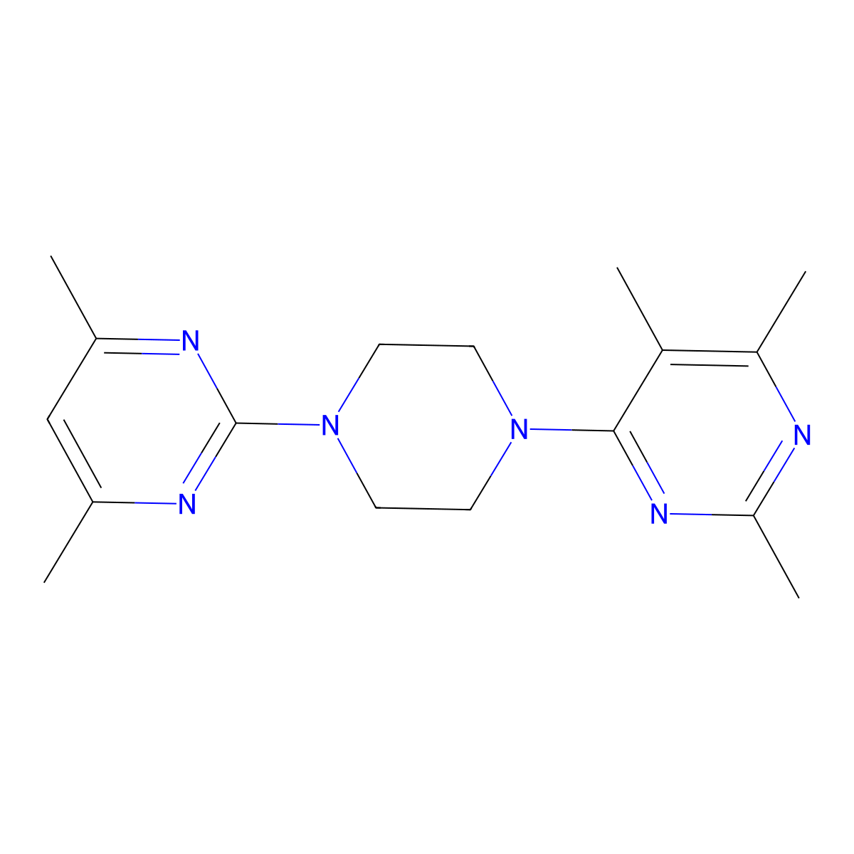 4-[4-(4,6-Dimethylpyrimidin-2-yl)piperazin-1-yl]-2,5,6-trimethylpyrimidine molecular structure, CAS 2549065-42-9