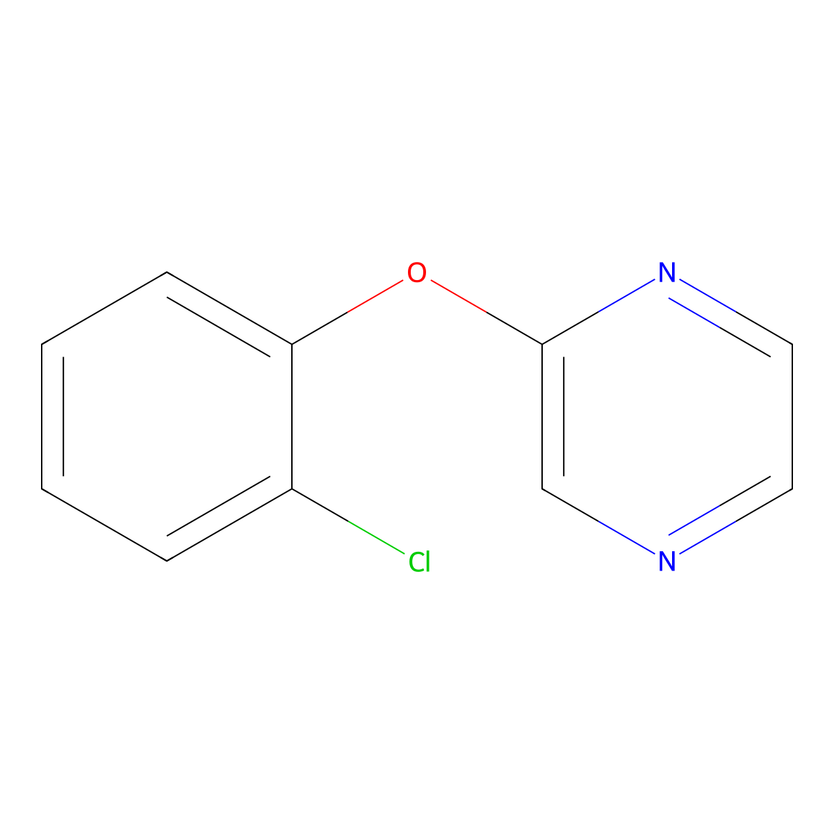 2-(2-Chlorophenoxy)pyrazine molecular structure, CAS 2549066-21-7