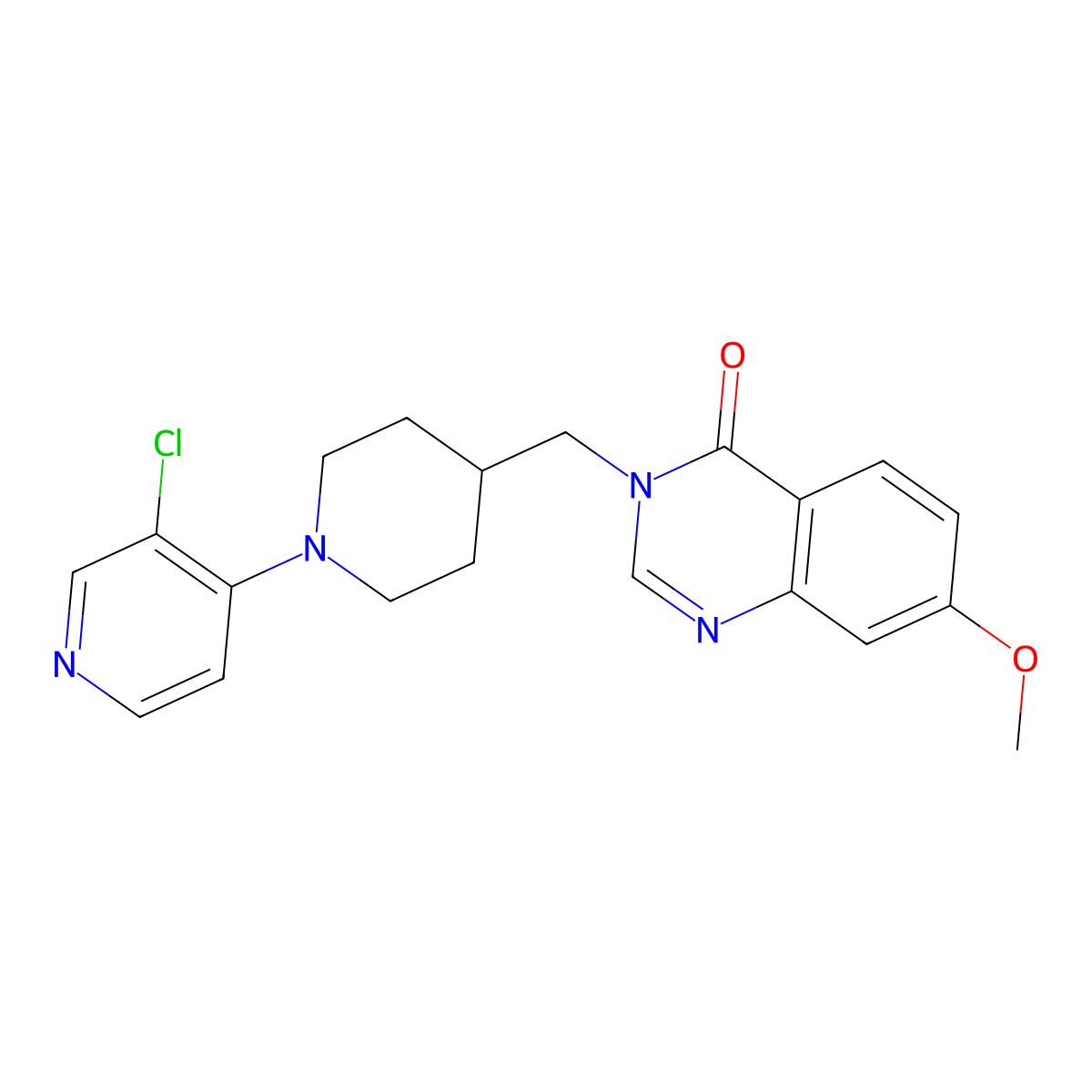 3-{[1-(3-Chloropyridin-4-yl)piperidin-4-yl]methyl}-7-methoxy-3,4-dihydroquinazolin-4-one molecular structure, CAS 2549066-56-8