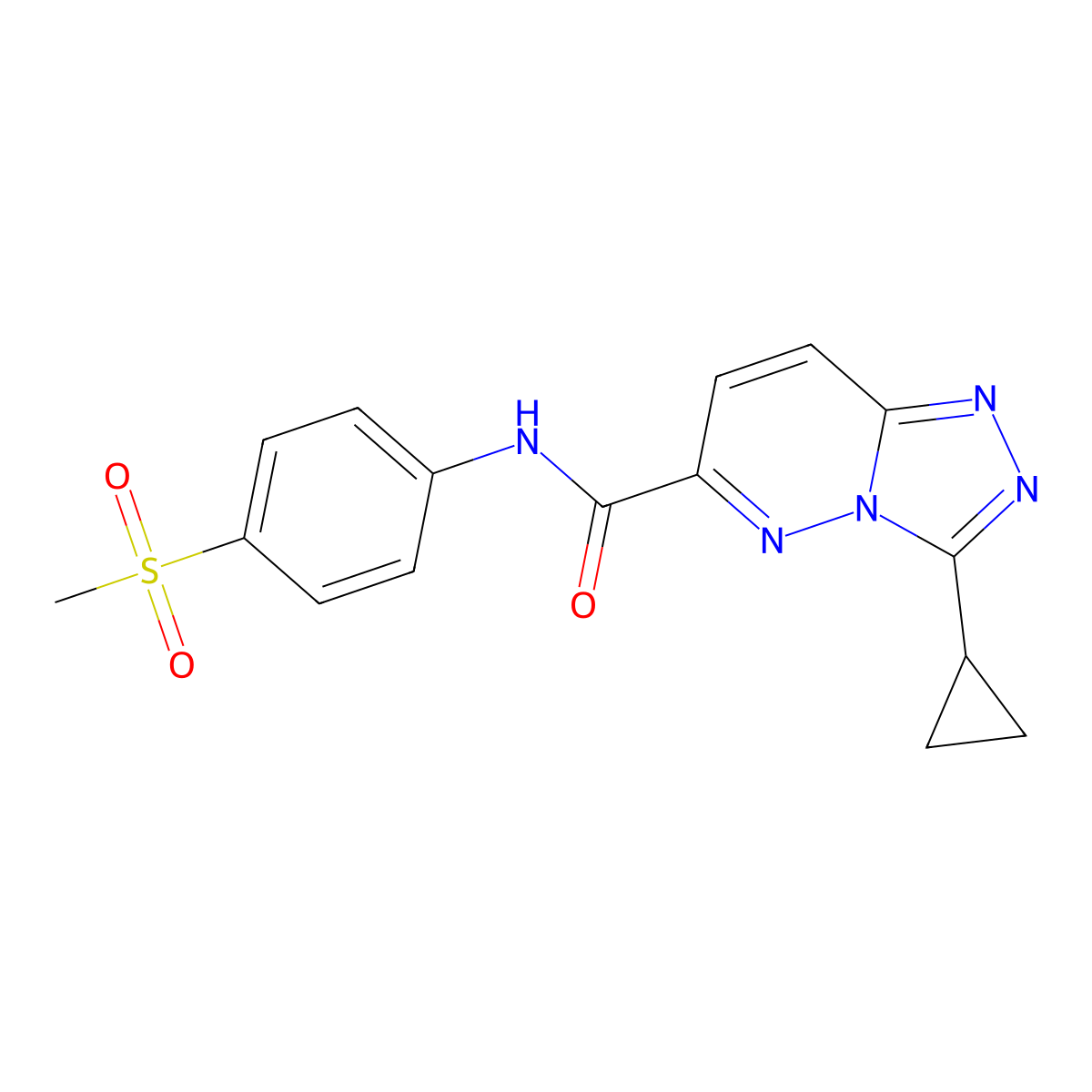 3-cyclopropyl-N-(4-methanesulfonylphenyl)-[1,2,4]triazolo[4,3-b]pyridazine-6-carboxamide molecular structure, CAS 2549066-72-8