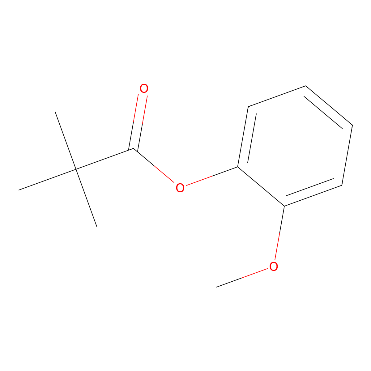 2-Methoxyphenyl 2,2-dimethylpropanoate molecular structure, CAS 25491-51-4