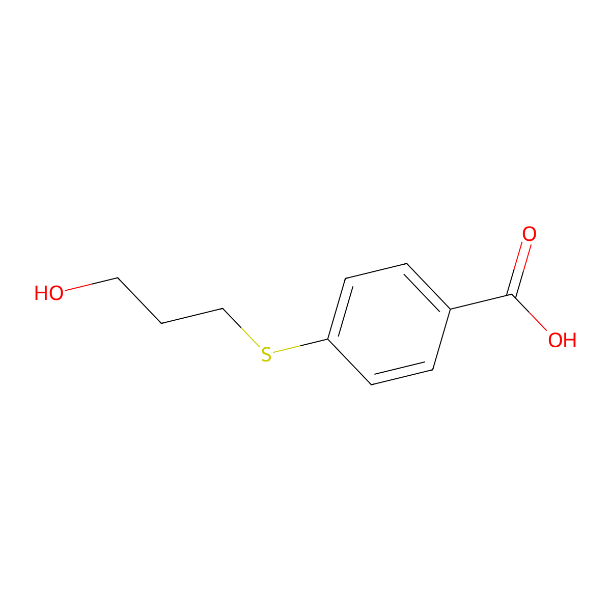4-[(3-Hydroxypropyl)sulfanyl]benzoic acid molecular structure, CAS 254910-61-7
