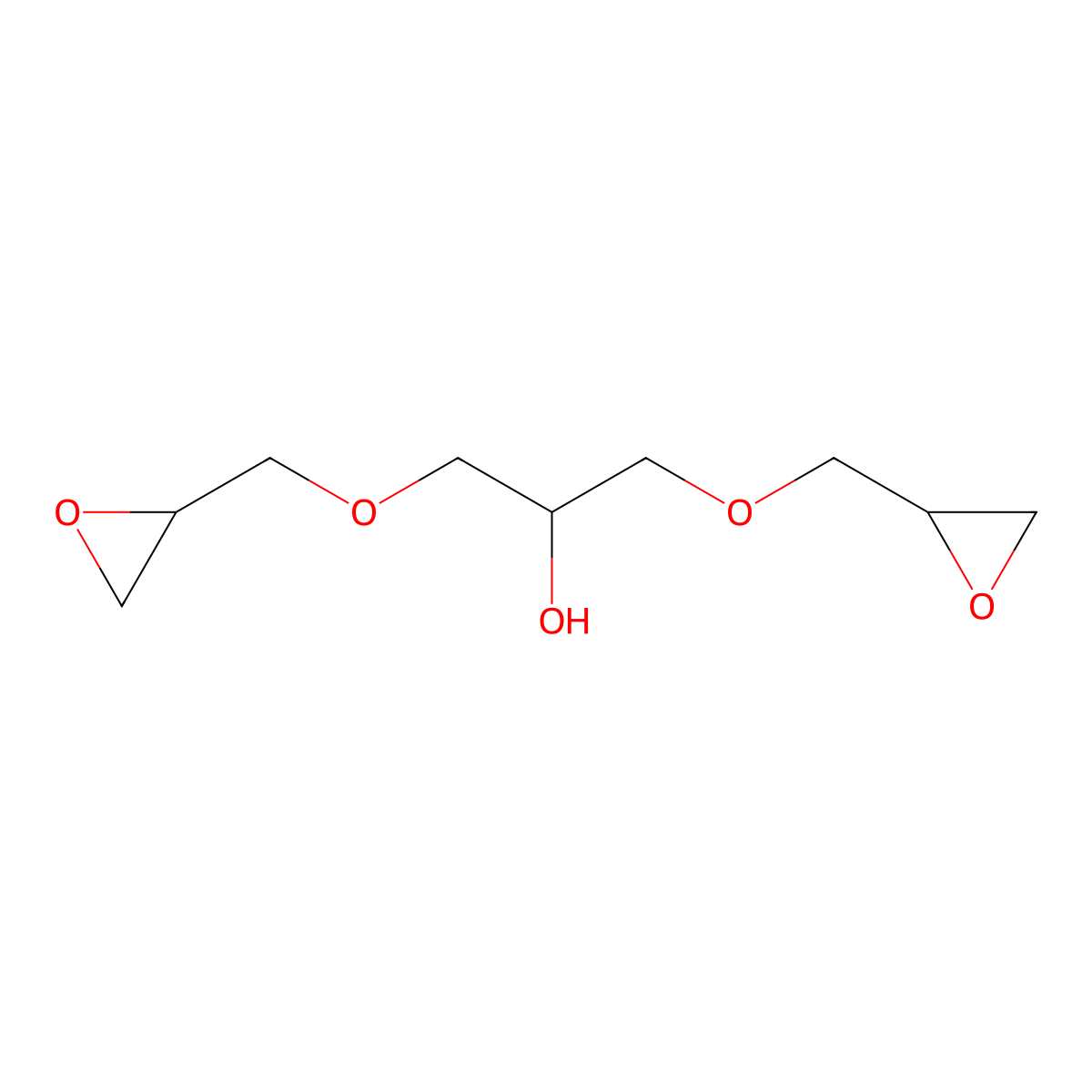 Glycerol 1,3-diglycidyl ether molecular structure, CAS 25496-00-8