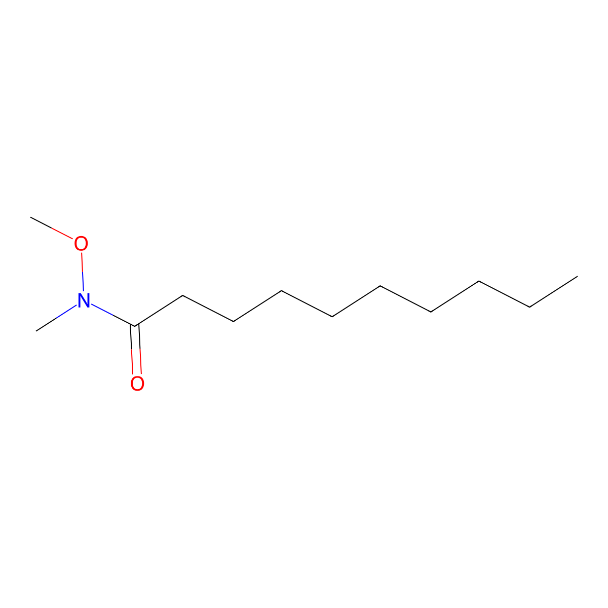 N-methoxy-N-methyldecanamide molecular structure, CAS 254963-75-2