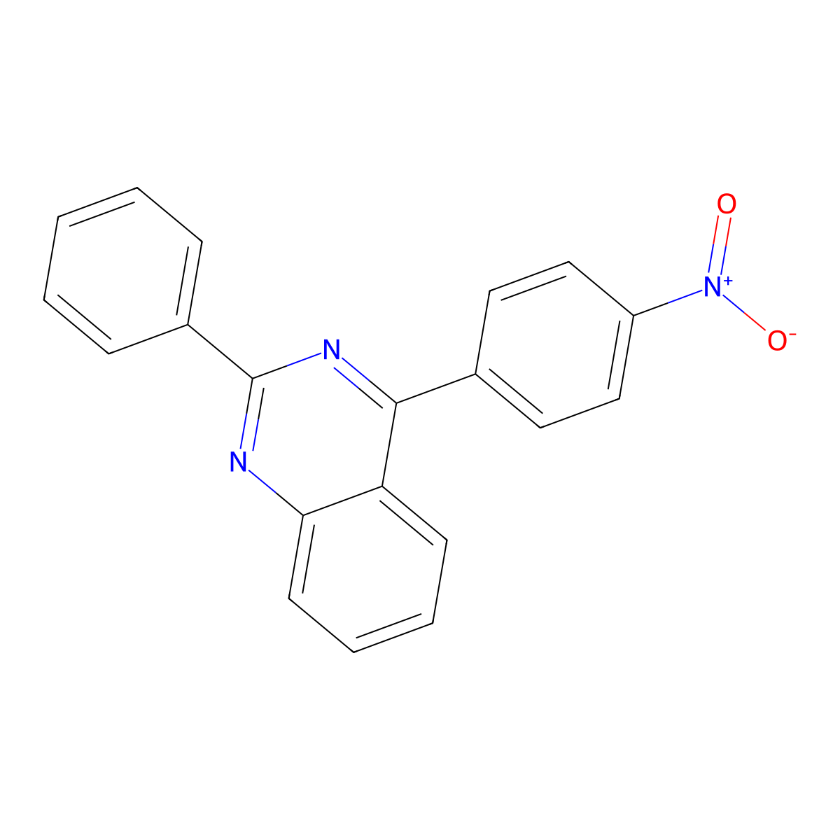 4-(4-Nitrophenyl)-2-phenylquinazoline molecular structure, CAS 254966-96-6