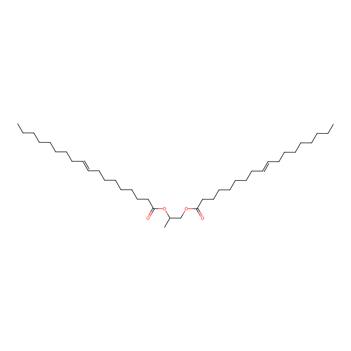 2-Octadec-9-enoyloxypropyl octadec-9-enoate molecular structure, CAS 254972-89-9