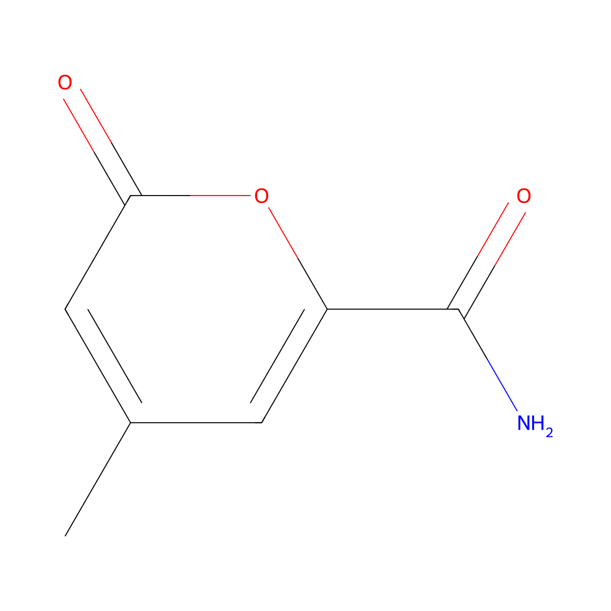 4-methyl-2-oxo-2H-pyran-6-carboxamide molecular structure, CAS 254982-62-2