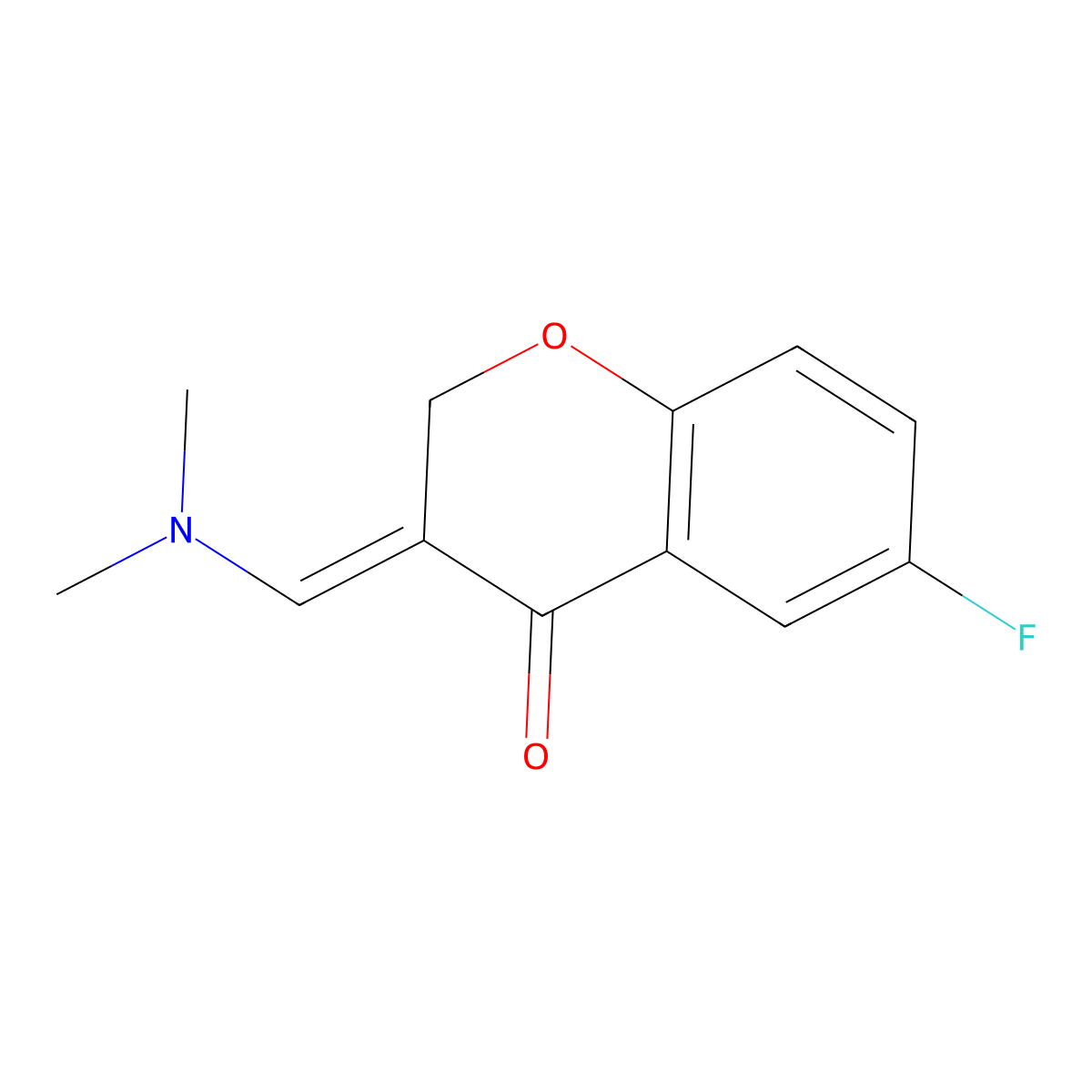 3-(Dimethylaminomethylidene)-6-fluorochromen-4-one molecular structure, CAS 254985-34-7