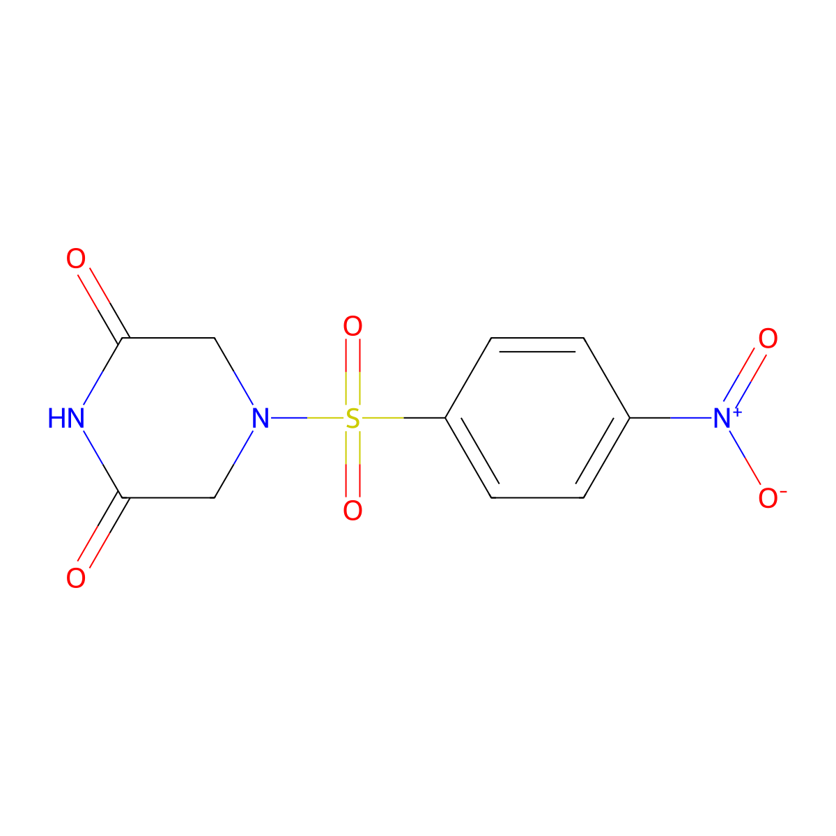 4-(4-Nitro-benzenesulfonyl)-piperazine-2,6-dione molecular structure, CAS 254991-22-5