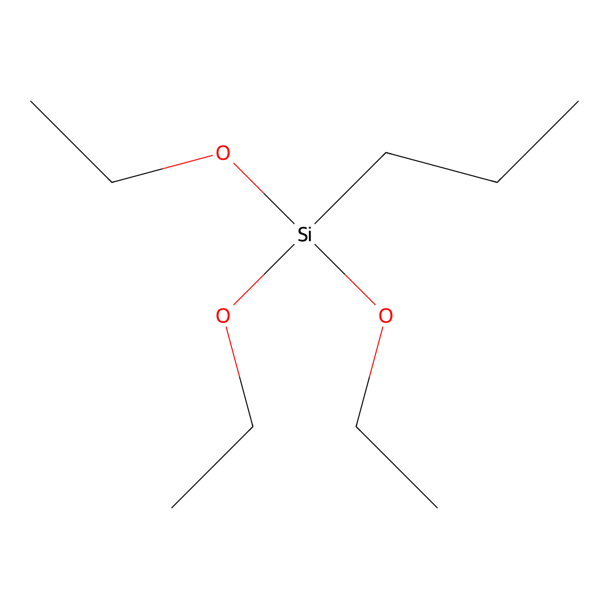 Triethoxypropylsilane molecular structure, CAS 2550-02-9