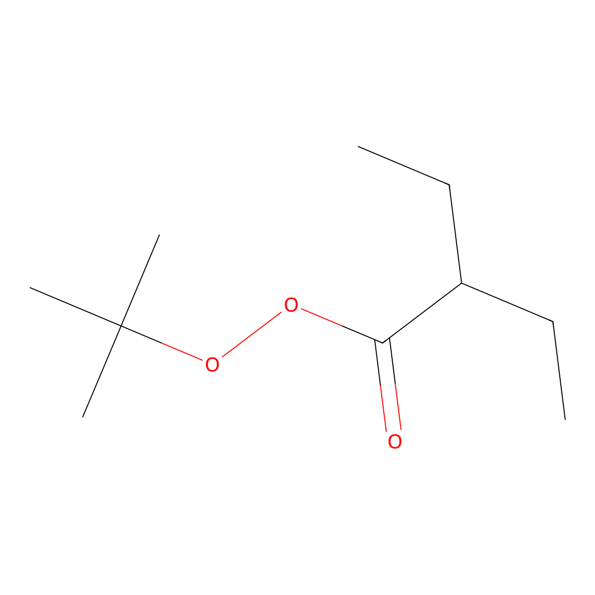 Butaneperoxoic acid, 2-ethyl-, 1,1-dimethylethyl ester molecular structure, CAS 2550-33-6