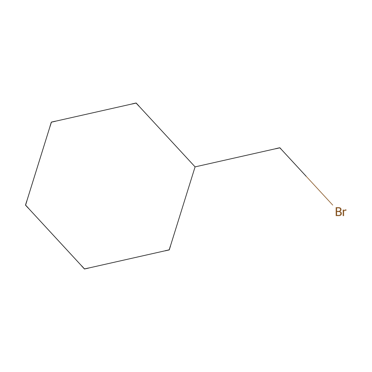 Cyclohexane, (bromomethyl)- molecular structure, CAS 2550-36-9