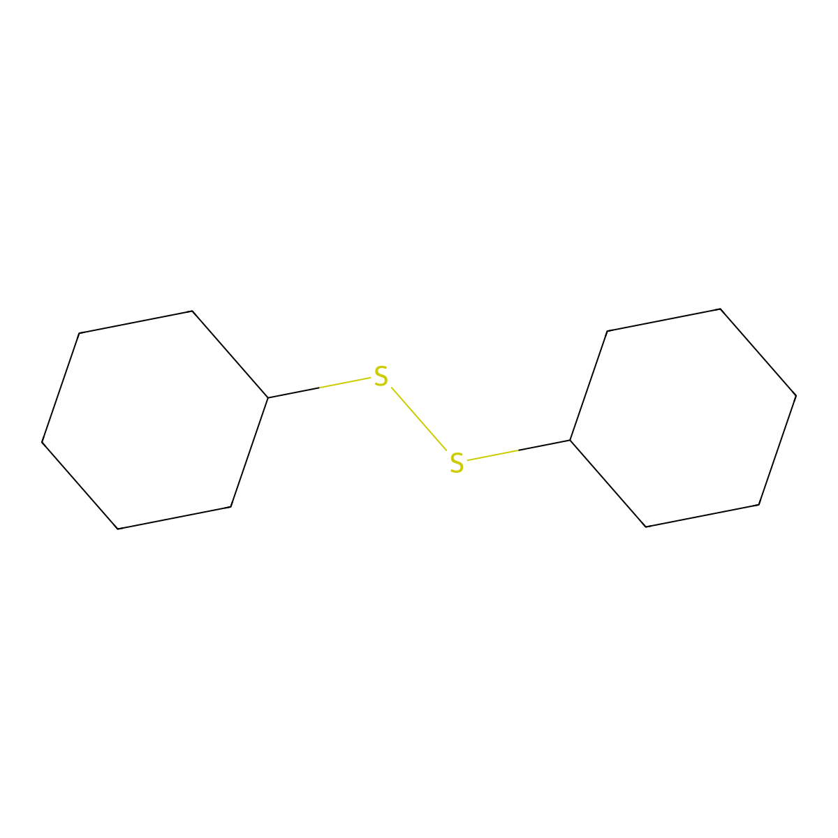 Dicyclohexyl disulfide molecular structure, CAS 2550-40-5