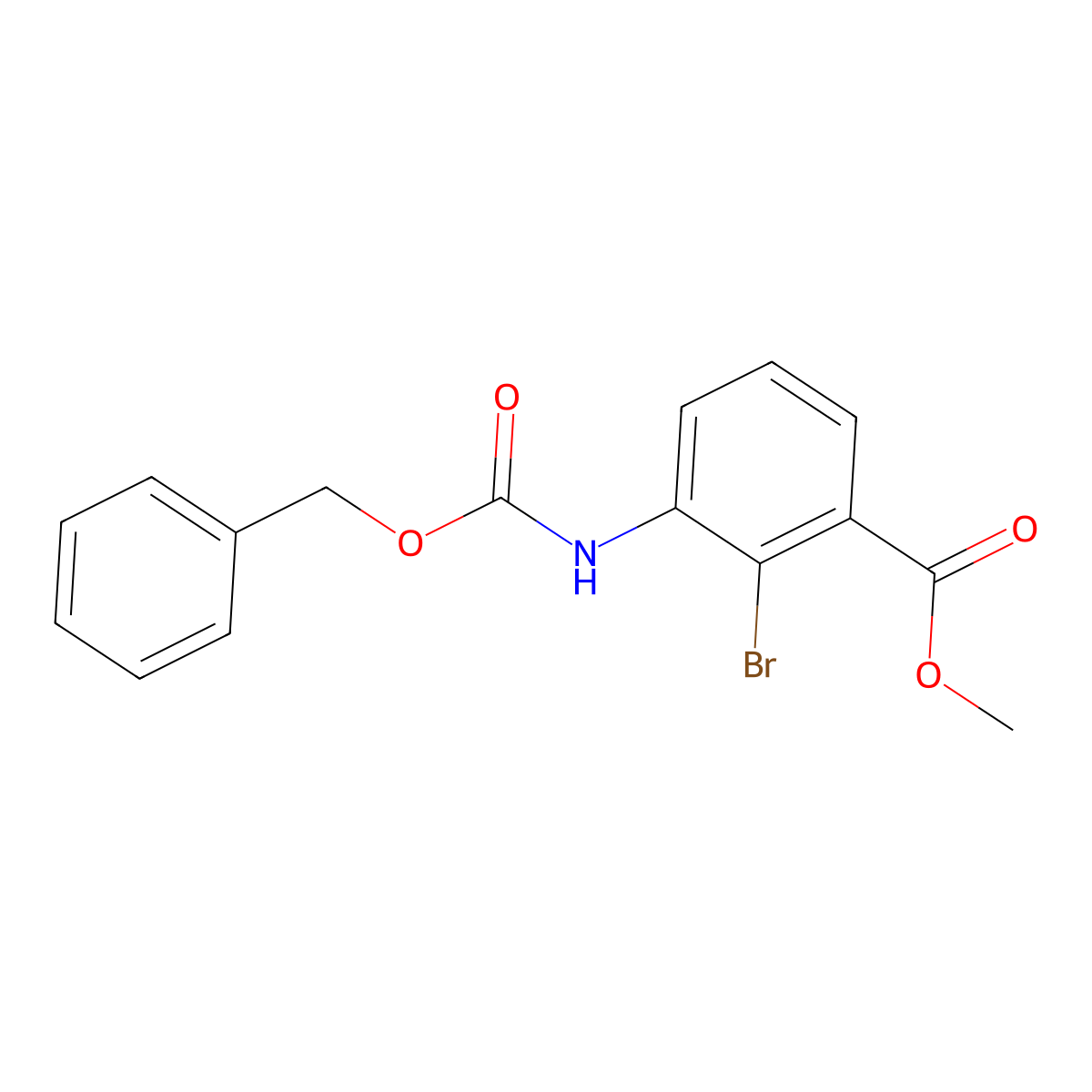 Methyl 3-{[(benzyloxy)carbonyl]amino}-2-bromobenzoate molecular structure, CAS 2550288-11-2