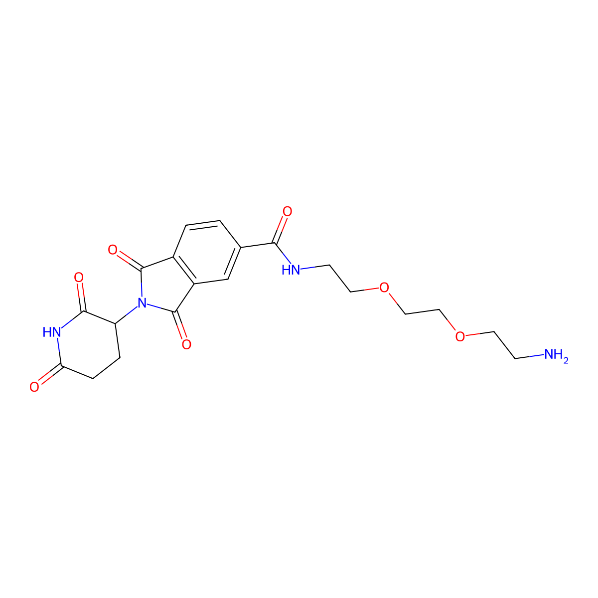 Thalidomide-5-(PEG2-amine) molecular structure, CAS 2550398-08-6